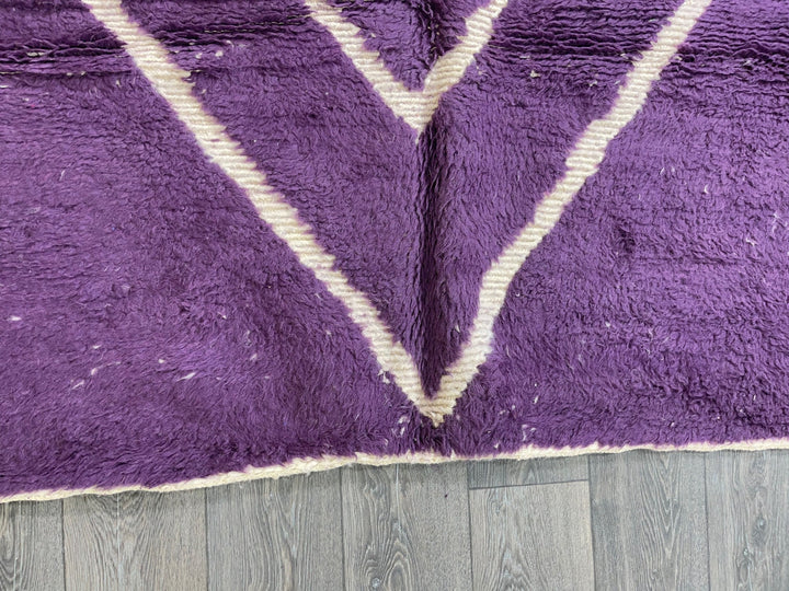 Purple Morocco Rug  Handmade Berber Beni Ourain Rug