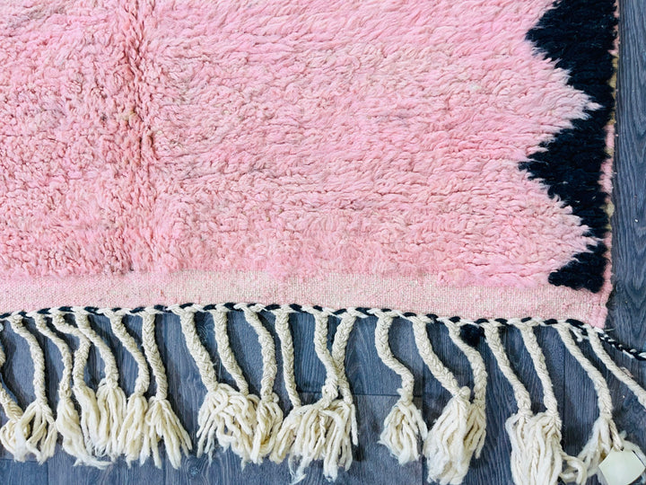 moroccan rug pink   rug  berber rug pink  handmade wool rug beni ourain rug  rose tapis