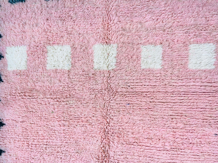 moroccan rug pink   rug  berber rug pink  handmade wool rug beni ourain rug  rose tapis