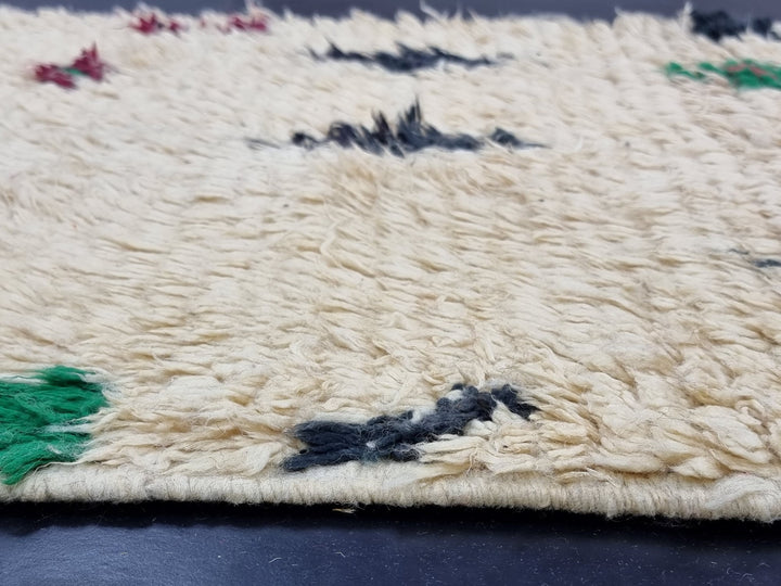 amazing boujad rug,  moroccan rug , berber rug, abstract rug, orange  green wool rug, handwovenrug, runner rug, area wool rug