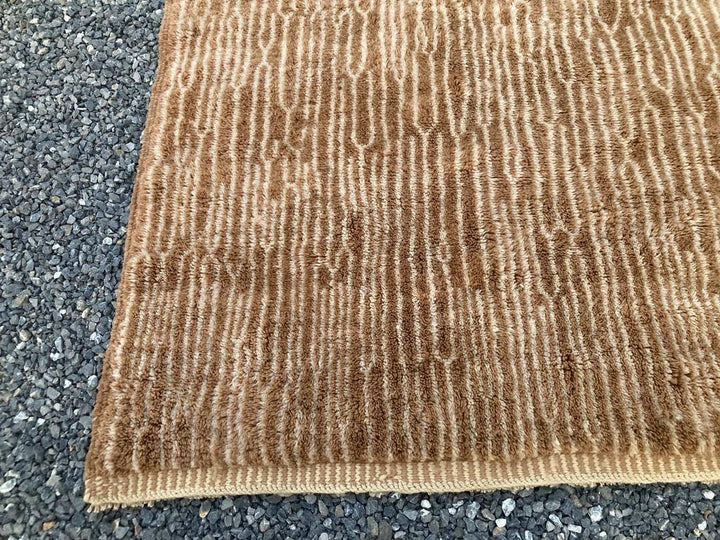 Moroccan rug , Beni Mrirt rug, Premium quality Moroccan rug, Modern artwork, Handwoven large Shaggy rug, Abstract art, Brown rug