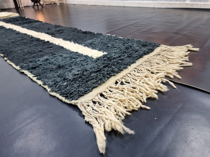 ARTISTIC BOUJAAD RUG, Moroccan Rug , Berber Rug, Abstract Rug, Black  Beige Rug, HandwovenRug, High Quality Wool Rug, Area Wool Rug