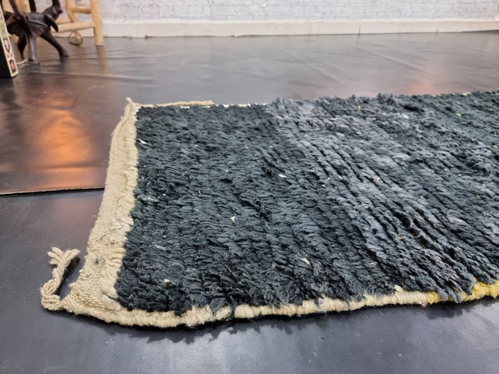 ARTISTIC BOUJAAD RUG, Moroccan Rug , Berber Rug, Abstract Rug, Black  Beige Rug, HandwovenRug, High Quality Wool Rug, Area Wool Rug