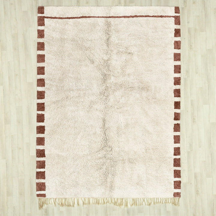 Handmade Moroccan checkered rug, Berber Custom area rug, Beni Ourain Checkerboard Rug