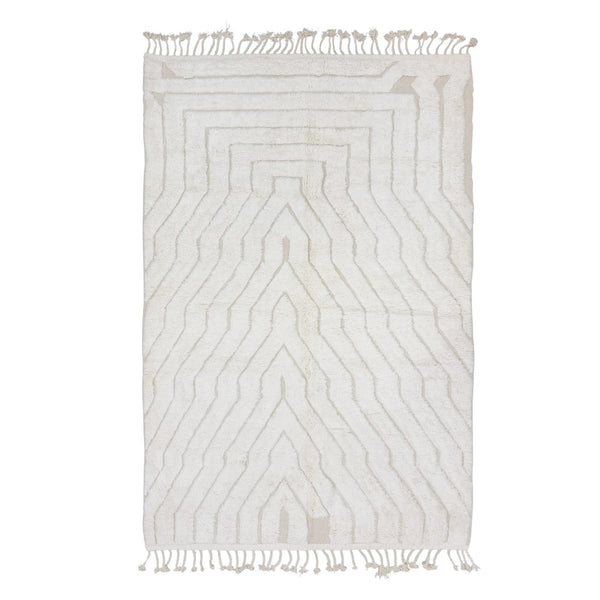 AMAZING BENIOURAIN RUG, Moroccan Handmade Rug , Off White Rug, Wool Rug, Area Rug, Striped Rug, Berber Rug, Handwoven Rug, Sheep Wool Rug