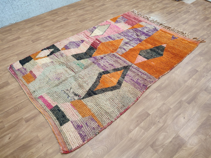 Authentic Moroccan Rug, Vibrant Boujaad Rug, Azilal rug, Bright Colored Rug, Abstract Carpet, Handmade Rug, Bohemian Rug, Tapis Marocain