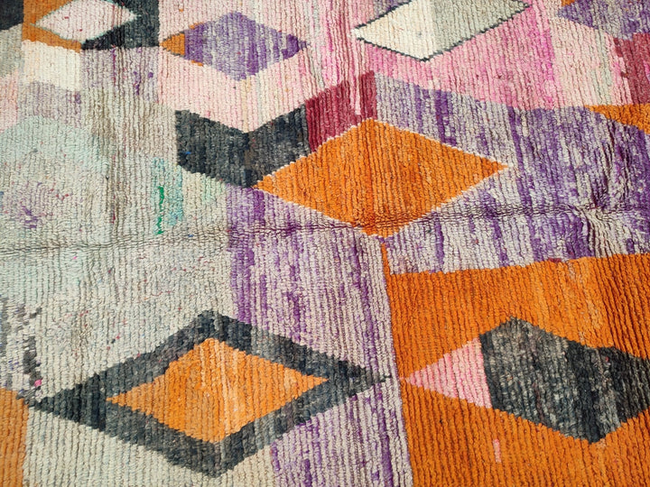 Authentic Moroccan Rug, Vibrant Boujaad Rug, Azilal rug, Bright Colored Rug, Abstract Carpet, Handmade Rug, Bohemian Rug, Tapis Marocain