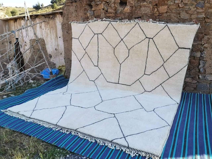 Moroccan rug, Mrirt rug, Rugs for living room, Made to order rug, Area rug, Beniouarain rug, Beni ourain rug, White wool rug