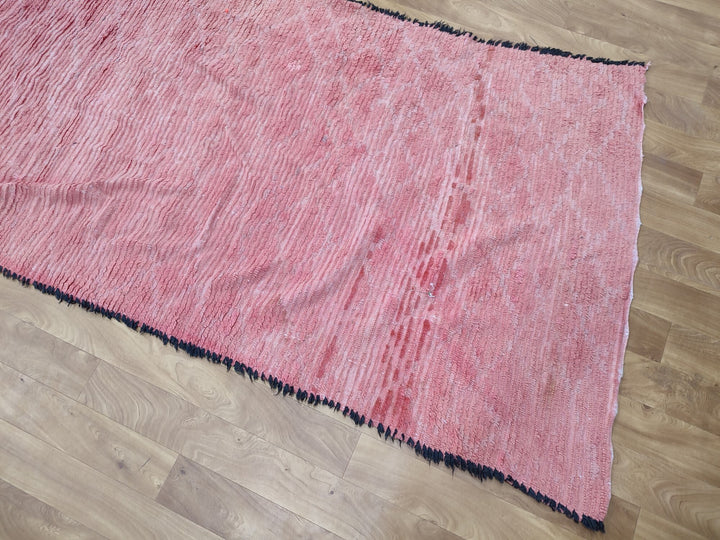 AMAZING MOROCCAN RUG, Berber Handmade Rug, Sheep WoolCotton Rug, Geometric Runner Rug, Authentic Pink Runner Rug, Tribal Handmade Carpet.