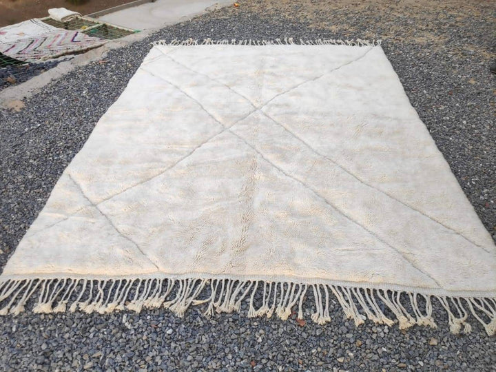 Moroccan rug, Beni Mrirt, Beniouarain rug, White rug, Wool rug, Berber rugs, Beni ourain rug, , Area rug, Rugs for living room