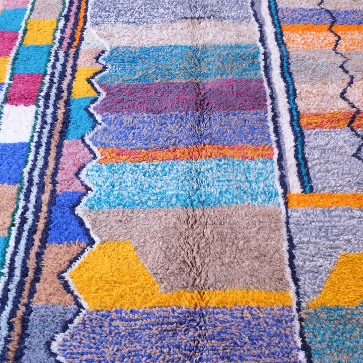 Colourful Moroccan Rug , Authentic Beni Ourain Rug