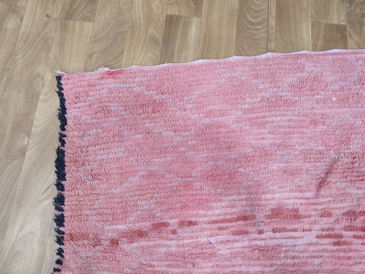 AMAZING MOROCCAN RUG, Berber Handmade Rug, Sheep WoolCotton Rug, Geometric Runner Rug, Authentic Pink Runner Rug, Tribal Handmade Carpet.