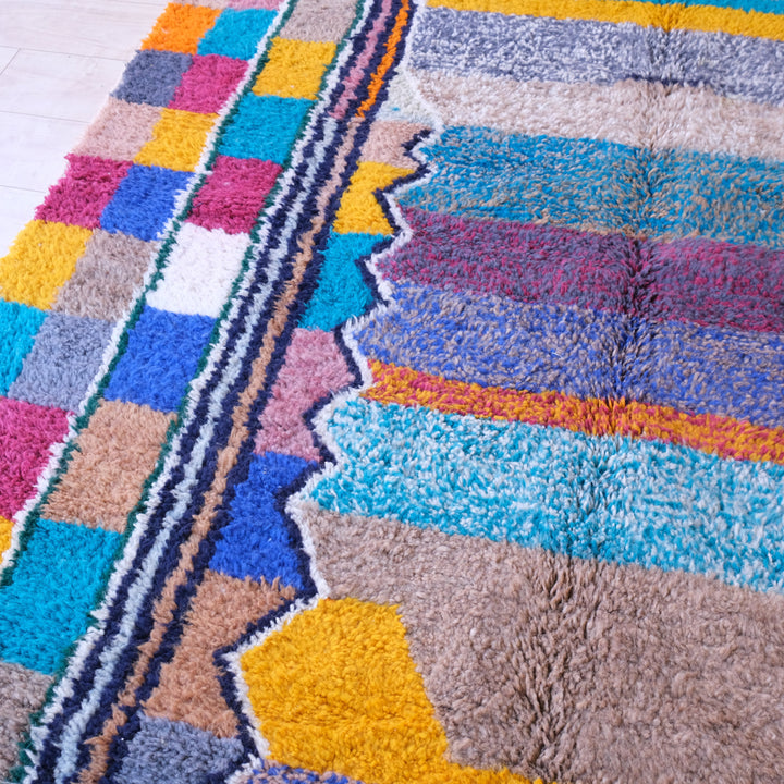 Colourful Moroccan Rug , Authentic Beni Ourain Rug