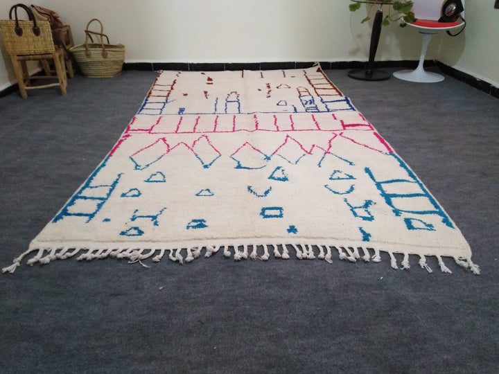 Lovely Moroccan handwoven rag rug  carpet  teppich in perfect condition