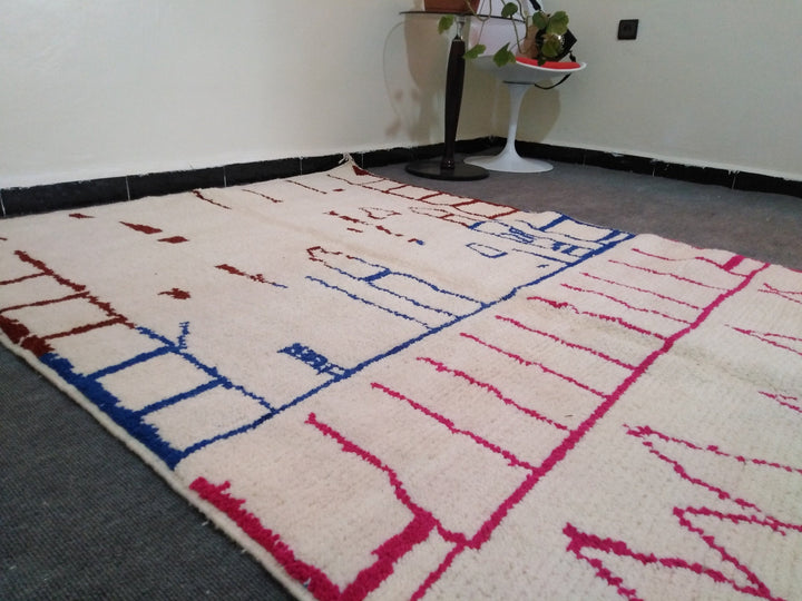 Lovely Moroccan handwoven rag rug  carpet  teppich in perfect condition