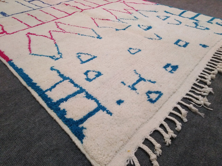 Lovely Moroccan handwoven rag rug  carpet  teppich in perfect condition