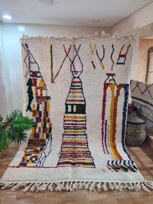 UNIQUE medium 5x8ft berber rug, Handmade Rug , medium 5x8ft Moroccan Rug, medium 5x8ft Rug, Beniourain Wool Rug, Geometric Rug, Handwoven Rug, Area Rug