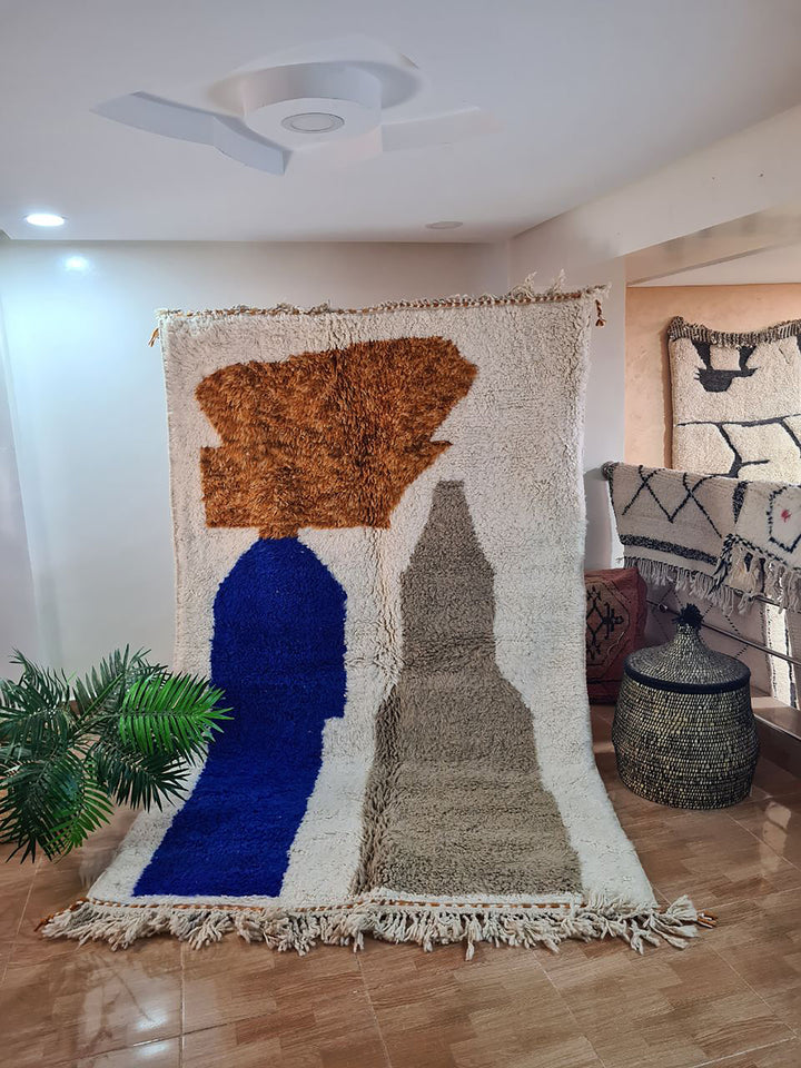 UNIQUE medium 5x8ft berber rug, Handmade Rug , medium 5x8ft Moroccan Rug, medium 5x8ft Rug, Beniourain Wool Rug, Geometric Rug, Handwoven Rug, Area Rug